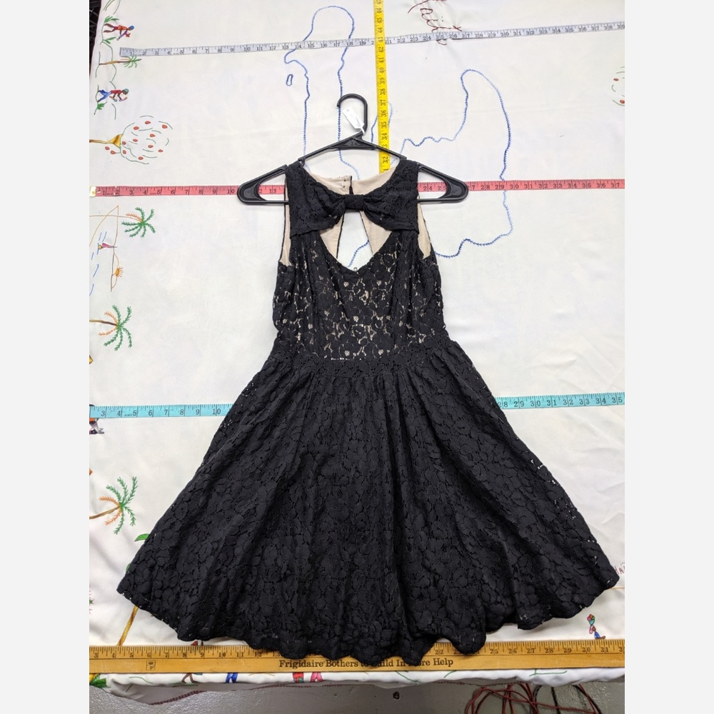 Girl's Small Material Girl Black Lace Dress